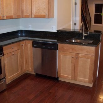 Complete home Remodeling in Federal Hill Baltimore kitchen cabinets and granite