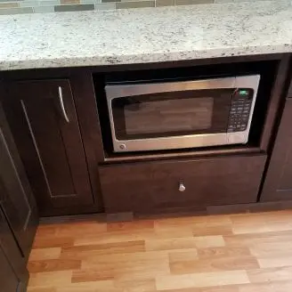 Hampden MD Kitchen Remodeling with under counter microwave
