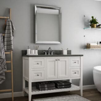 vanity cabinet white modern