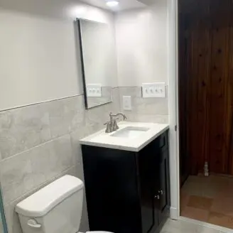 Basement bathroom renovation