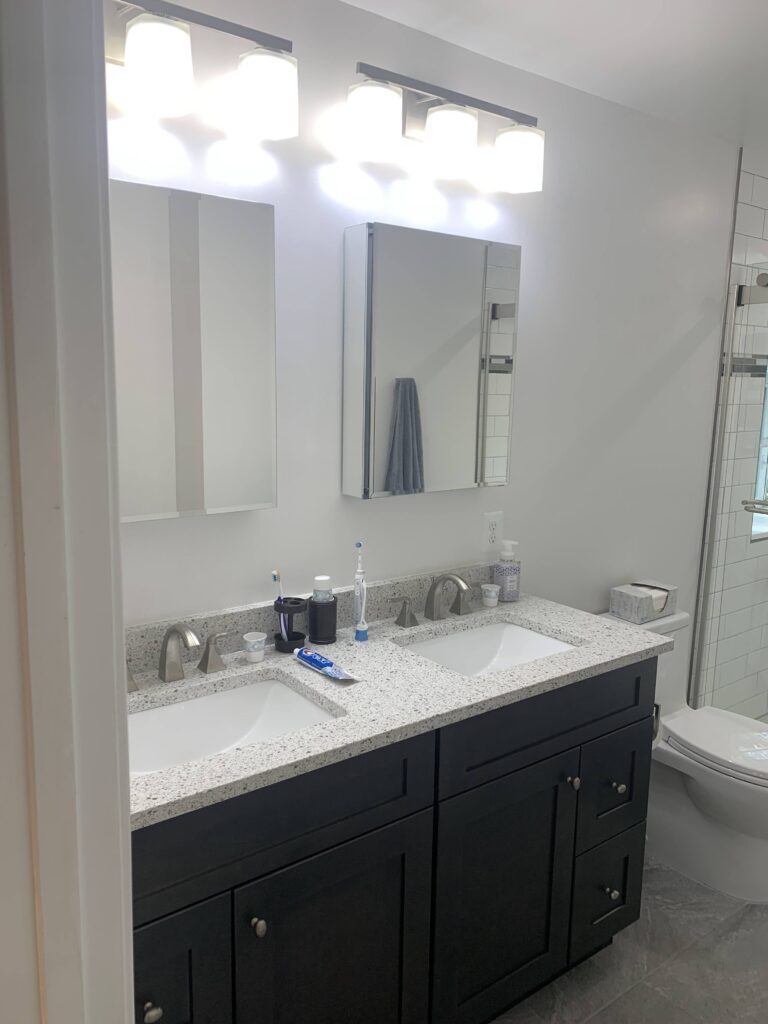 Vanity and top bathroom remodeling