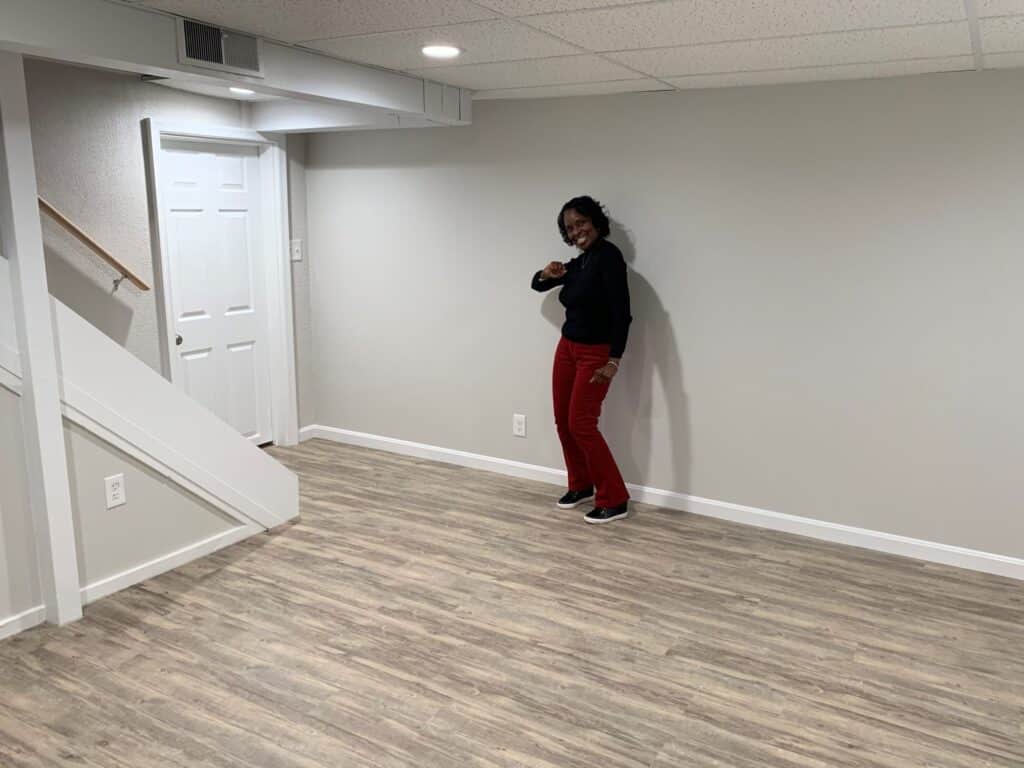 Basement Happy client